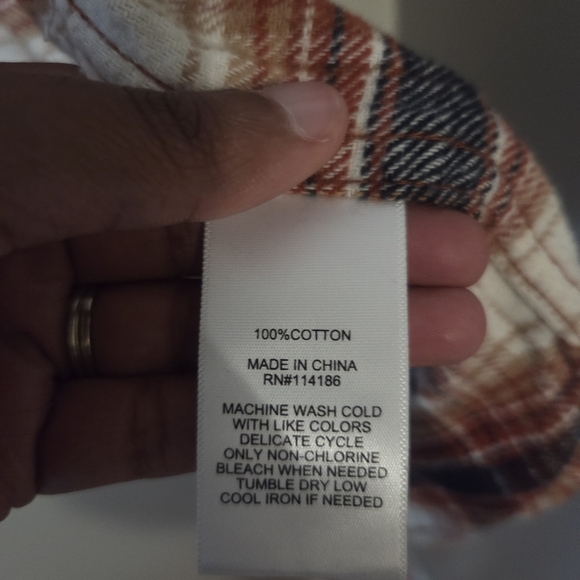 Frye & Co Men's Burnt Red Plaid Flannel Longsleeve Button Shirt. Size 3XL Tall - Picture 7 of 7